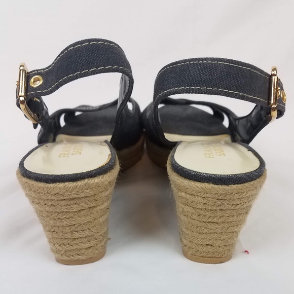Franco Sarto Espadrille Slingback Buckle Wedge - Picture 6 of 8